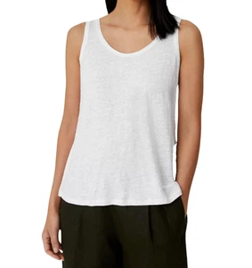 Eileen Fisher Scoop Neck Linen Tank Top Medium White - Picture 1 of 11