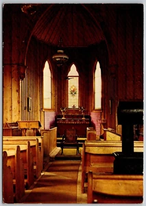 Postal Columbia Británica Barkerville BC San Salvador Iglesia Anglicana Interior - Imagen 1 de 2