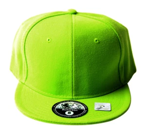 Sombrero verde lima estilo lisa acrílico ajustado 7 3/4 - Imagen 1 de 2