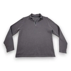 Robert Barakett Men's Gray Quarter Zip Pullover Sweater Size Medium - Picture 1 of 5