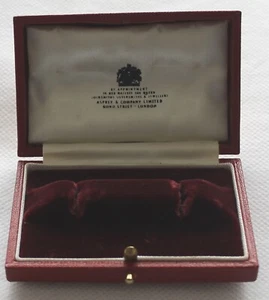 ASPREY & CO leere Schmuck Ohrring Box rotes Etui - Vintage - sehr guter Zustand - schneller Versand - Bild 1 von 5