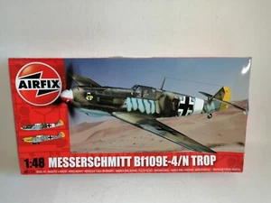 AIRFIX 1/48 AEREO MESSERSCHMITT BF109E-4/N TROP KIT MONTAGGIO REF.A05122A - Foto 1 di 2
