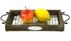 Serviertablett Holztablett 30 x 19 cm Tablett mit Mosaiksteine Deko Holz Tablett - Bild 1 von 11