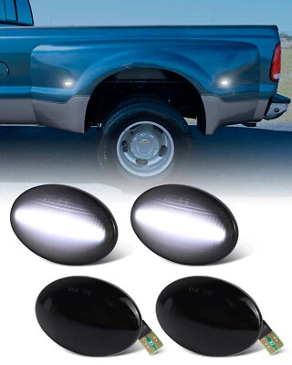  LED Side Marker Lights For 1999-2010 Ford F350 F450 F550 Super Duty Bed Fender - Image 1 of 4