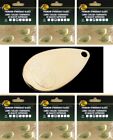 (6) Packs Of 3 Bass Pro Shops #4 Gold Indiana SpinnerBait Blades BP4I-G New