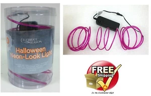Halloween Battery Operated PURPLE 10 Foot Neon String Wire Strobe Light Decor - Picture 1 of 9