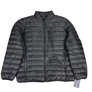 Club Room Mens Down Quilted Puffer Jacket Black 2XL - Picture 1 of 6