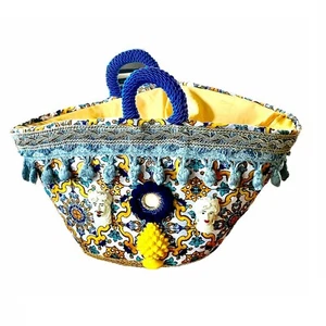 Coffa Bag, 100% hecho a mano en Italia, paja de palma (bastón), bolsa de asa, bolsa de bastón - Imagen 1 de 3