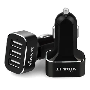 3 in 1 Multiple USB Port 12-24V In Car Charger Socket Lighter Power Adapter UK - Picture 1 of 9