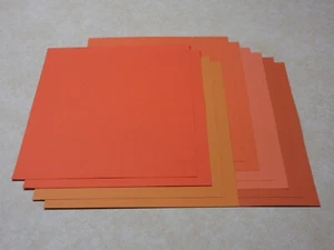 SALE!! 8.5 x 11 CARDSTOCK PAPER - SHADES OF ORANGE - LOT OF 10 SHEETS - NEW!! - Picture 1 of 1