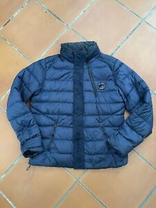 c.p. company puffer in blue navy