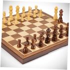 Chess Set Board Games for Adults: Handmade Walnut Wooden 15" 2 Walnut Texture