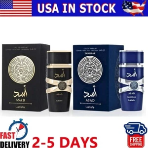 US Stock Ship-Asad & Asad Zanzibar Eau De Parfum Spray 100ML By Lattafa for Men - Picture 1 of 10