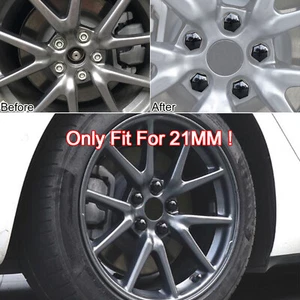 20 x bulloni ruota 21 mm dadi ruota bulloni tappi copertura coperture + estrattore - Foto 1 di 7