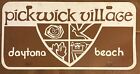 1990's PICKWICK VILLAGE DAYTONA BEACH FLORIDA BOOSTER License Plate 