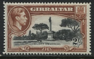Gibraltar KGVI 1942 2/ perf 14 mint o.g. - Bild 1 von 1