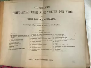 AD. Stielers Schul-Atlas - schöne antike Landkarten von 1874 - deutsche Sprache - Bild 1 von 17