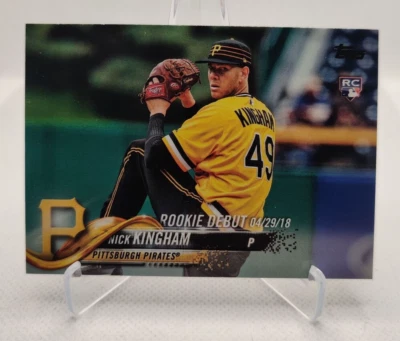 2018 Topps Update Rookie DebutNick Kingham RC #US9 Pittsburgh Pirates - Image 1 of 2