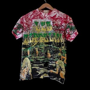 Vintage Led Zeppelin Shirt AOP Single Stitch L 1992 Houses Of The Holy REPRINT - Picture 1 of 7