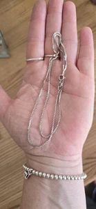 18ct white Gold Necklace Box link Jewellery Hallmarked 5.62g 19" - Picture 1 of 4