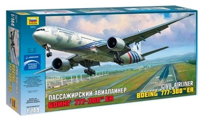 KIT MODELLINO AEREO STATICO ZVEZDA BOEING 777-300ER MODELLISMO SCALA 1/144 - Immagine 1 di 4