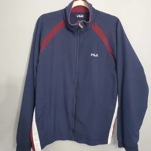 Fila Men's Vintage Navy Burgundy & White Jacket Sz L Casual Sporty Activewear - Picture 1 of 20