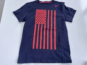 Camiseta Nike Bandera de Fútbol de Estados Unidos Gráfica Doble Cara Azul Marino Grande Calce Ajustado - Imagen 1 de 3