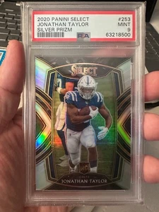 Jonathan Taylor RC - 2020 Panini Select SILVER PRIZM PSA 9 - Picture 1 of 2