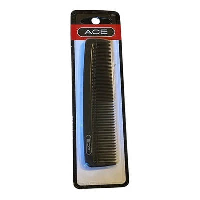 Peine de bolsillo de dientes finos negro Ace 5" - Nuevo - 61586 Foto 1 de 2