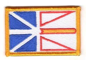 NEWFOUNDLAND AND LABRADOR CANADA CANADIAN PROVINCE FLAG PATCH IRON EMBROIDERED - Bild 1 von 1