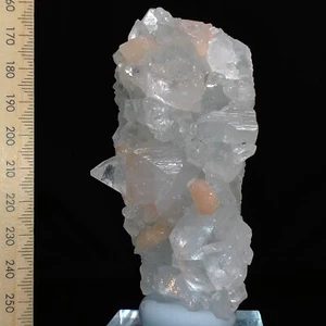 Apophyllite points druzy glassy crystals w/ Stilbite mineral specimen 782ct - Foto 1 di 7