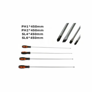 CACCIAVITI EXTRA LUNGHI SET 4 PEZZI A TAGLIO E CROCE 450mm ph1 ph2 sl5 sl6 - Foto 1 di 2