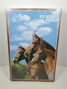 FX Schmid Puzzle Morgan Horses 1000 New Wild Horses New - Picture 1 of 4
