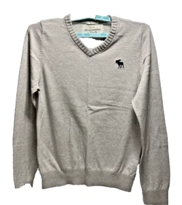 GUC Abercrombie And Fitch Herren Gr. XL grau klassischer Pullover Muscle Fit - Bild 1 von 6