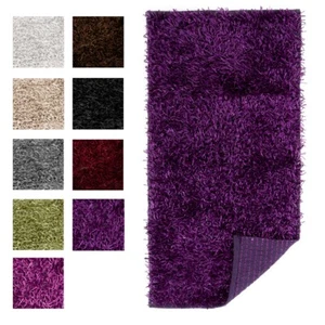 Tapis Shaggy Moderne Poil Long Couleur Unie Doux Souple Résistant - Imagen 1 de 33