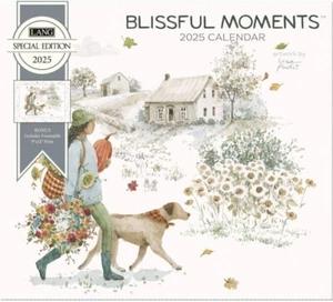 Blissful Moments 2025 Wall Calendar Special Edition Wall Decor 14x12 - Picture 1 of 3