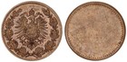 Kaiserreich 50 Pfennig ohne Jahr einseitige Probe in Messing vz  118531