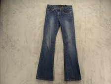 Baby Phat Jeans Women's Juniors 3 Blue Medium Wash Cotton Blend Bootcut