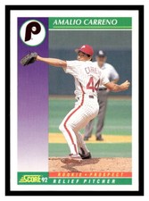 1992 Score  #867 Amalio Carreno - Philadelphia Phillies Rookie