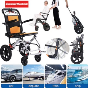 Aluminium Folding 12 Inch Mobility Wheel Chair Wheelchairs Adult 9kg Lightweight - Picture 1 of 12