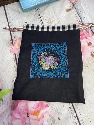 NEW Handmade beautiful vintage design embroidery drawstring bag fully lined  - Image 1 of 4