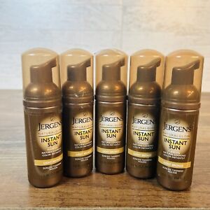 Jergens Natural Glow Instant Sun LIGHT BRONZE Sunless Self Tanning Mousse 5PACK