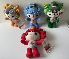 Beijing Summer Olympics Mascot Plush Set of 5 Dolls Official 2008 Fuwa Soft Toys