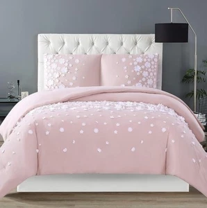 Set Copripiumone Christian Siriano Coriandoli Fiori Piumone Completo/Regina 3pz Colore Blush - Foto 1 di 7