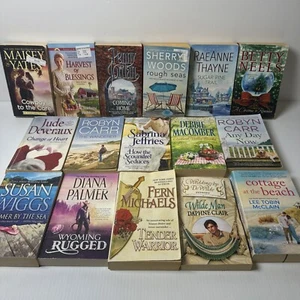 Lot Of 16 Mixed Romance Paperback Books - Palmer, Carr, Thayne, Michaels, Wiggs - Picture 1 of 3