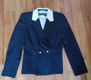 Escada, schwarzer Blazer mit Perlenkragen, Gr. 36 - Bild 1 von 3