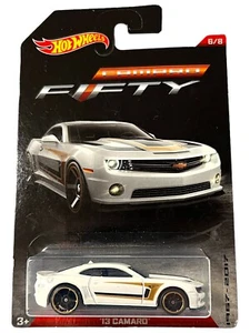 Hot Wheels Fifty Series (2016) White '13 Camaro Die-Cast Toy Car 6/8 - Picture 1 of 3