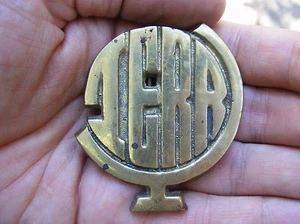 Vtg TERRY Belt Buckle 3D Globe NAME Planet Earth Jerry World ODD Brass RARE VG+ - Picture 1 of 4