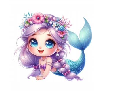 Essbar Meerjungfrau Meer Tortenaufleger Torte  Geburtstag Zuckermasse + TEXT - Bild 1 von 4