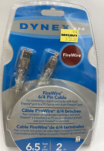  Dynex FireWire 6-Pin to 4-Pin Cable - 6.5ft (2M) DX-FW64CAM 